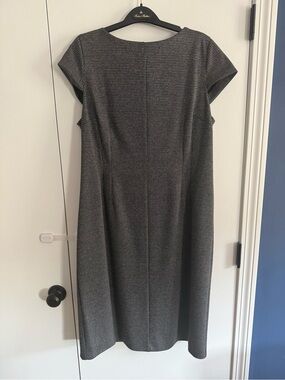 NWOT Brooks Brothers Grey Patterned Midi Dress
